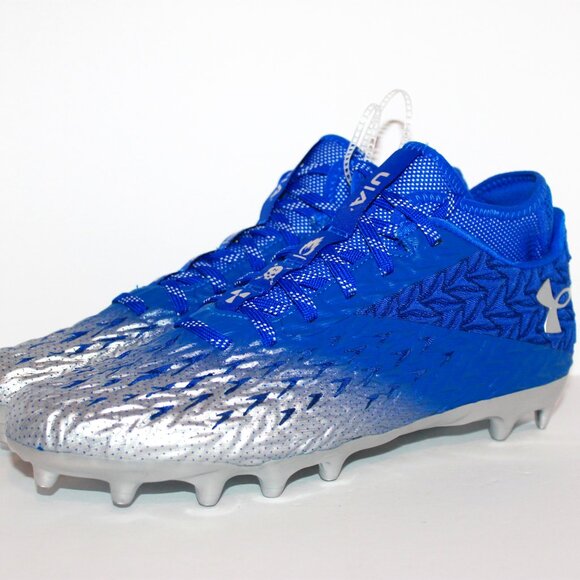 Under Armour UA Spotlight 4 MC Royal Blue Football Cleats Men's Size 10.5 RARE - Picture 1 of 6
